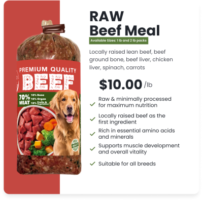 RAW BEEF MEAL CARD