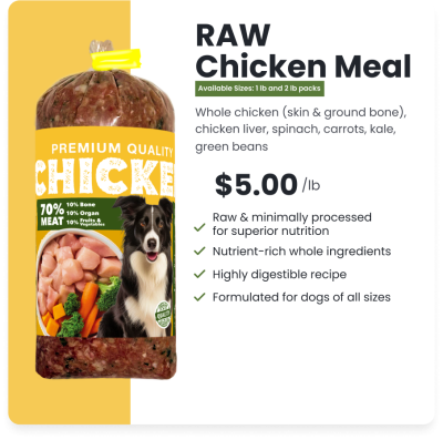 RAW CHICKEN MEAL CARD